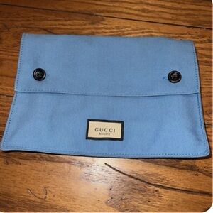 Gucci Beauty Light Blue Cosmetic Makeup Pouch GWP NWT